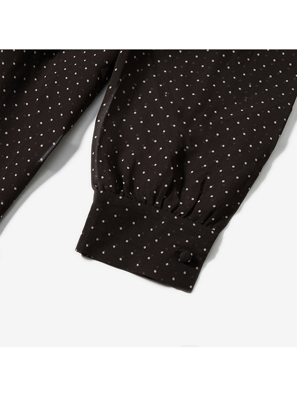 Dot Bow-tie Blouse