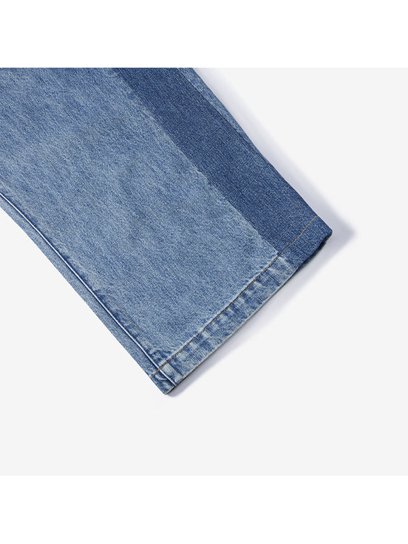 Bi-color Switch Denim Pants