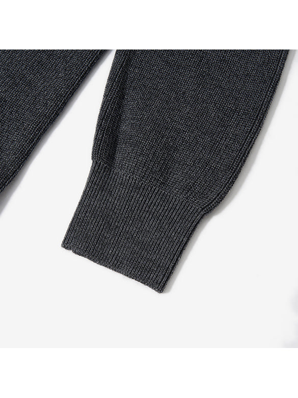 Bi-color Line Hoodie Knit