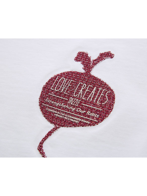 Embroidery One-point T-shirt