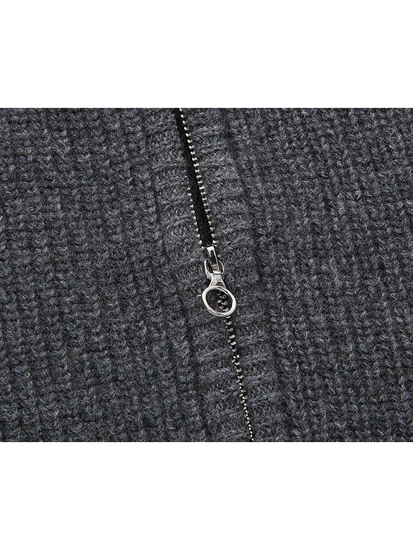 Pattern Zipper Knit