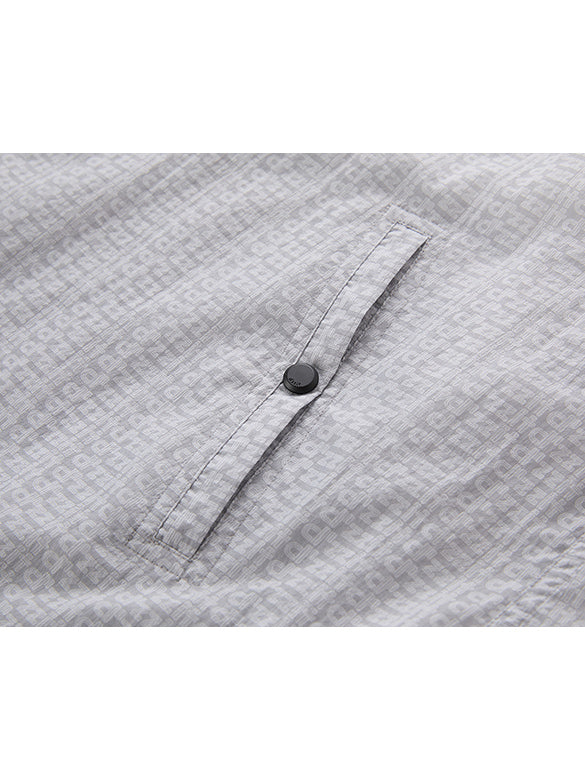 Monogram Pattern Sheer Blouson