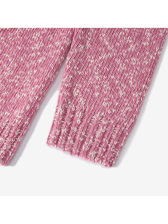 Flower Motif Knit Cardigan