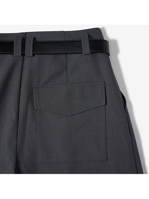 Belted Slacks Cargo Pants