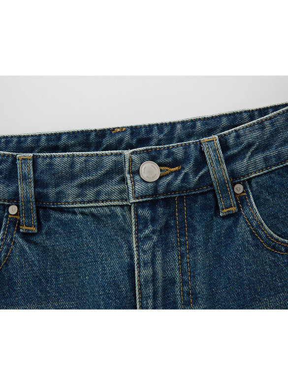 Hem Switch Flare Denim Pants