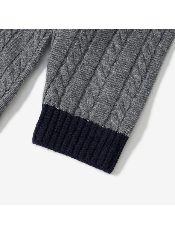 Shirt Layered V-neck Knit