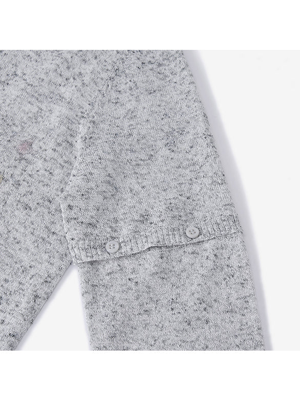 Button Sleeves Knit Cardigan