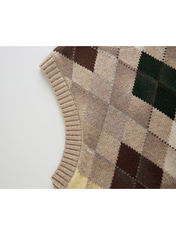 Argyle Knit Vest