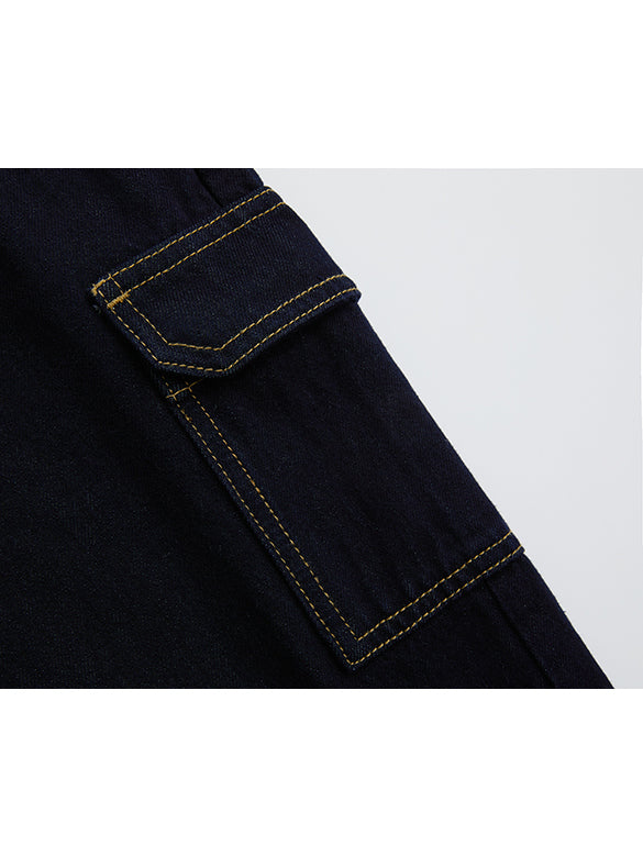 Rigid Denim Cargo Pants