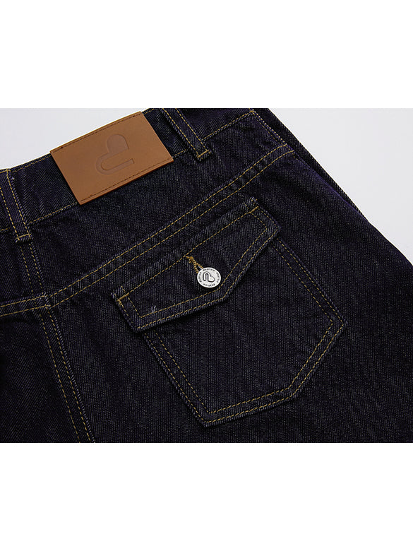 Rigid Denim Short Pants