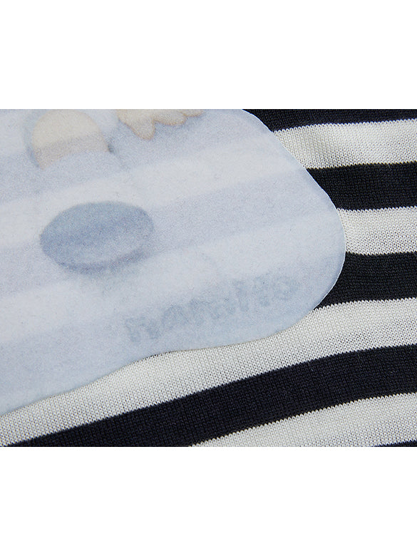 Printed Beads Stripe Knit