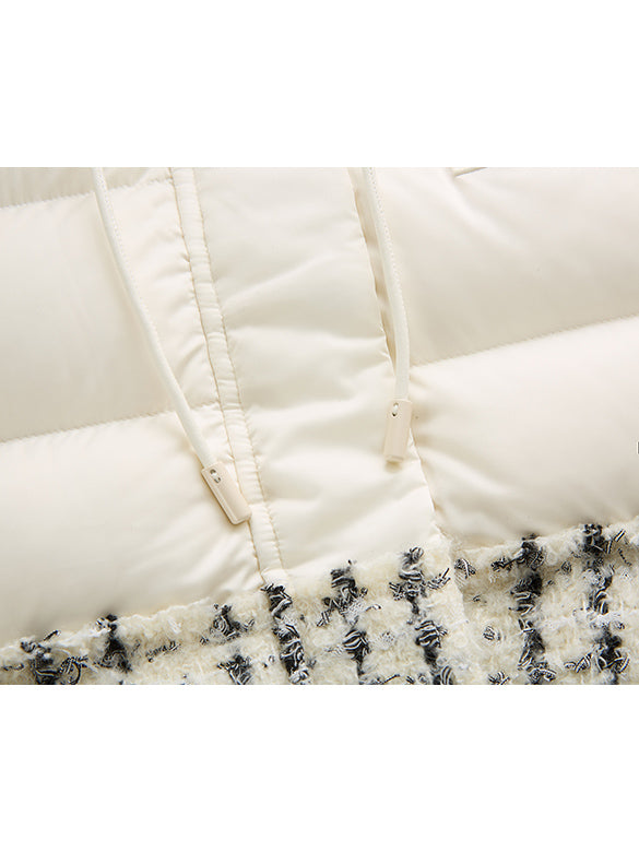 Tweed Combination Down Jacket