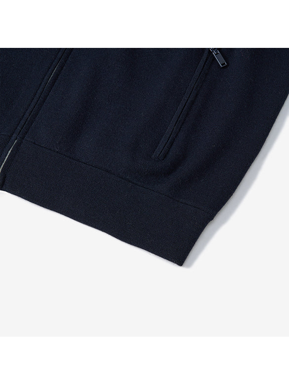 Line Zipper Knit Cardigan