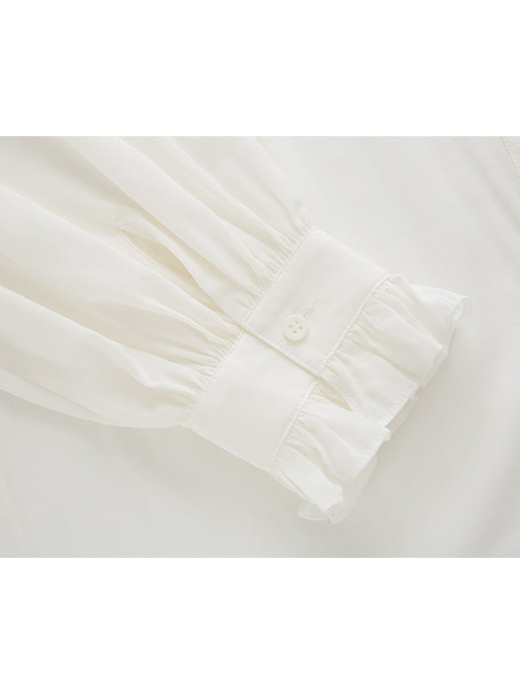 Bow-tie Gather Blouse