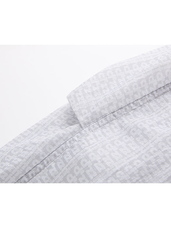 Monogram Pattern Sheer Blouson