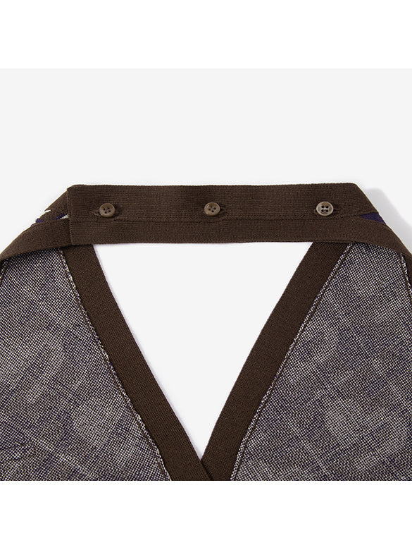 Monogram Halter-neck Knit Top