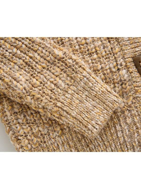 Stand Collar Knit Cardigan