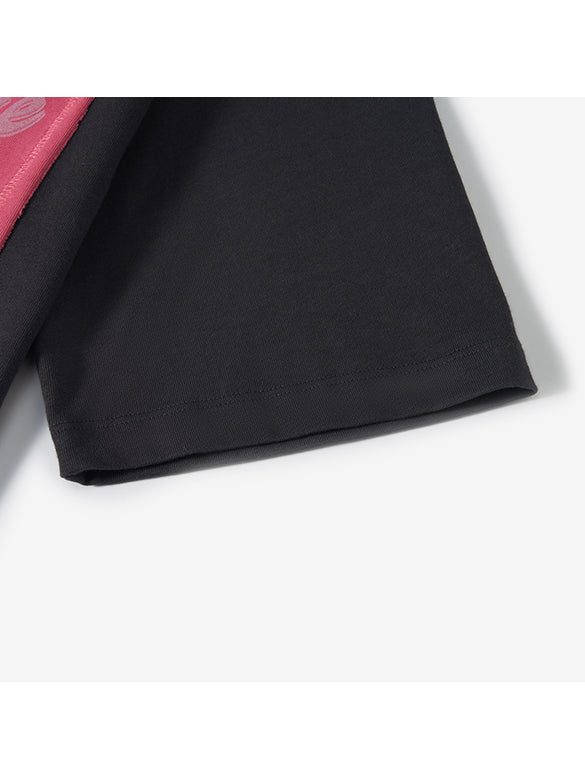 Bi-color Switch Design T-shirt