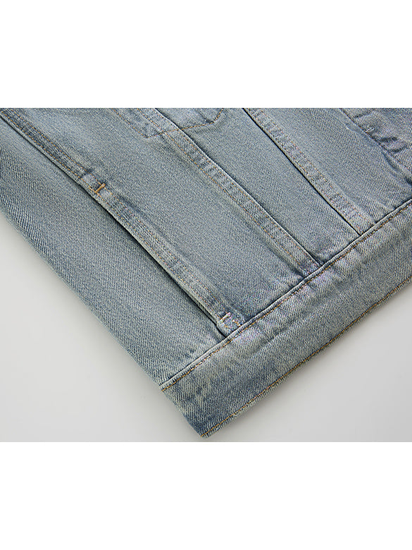 Foil Printed Denim Jacket