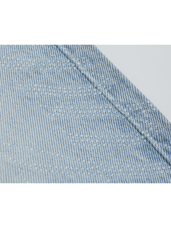 Butterfly Patch Clear Beads Denim Pants
