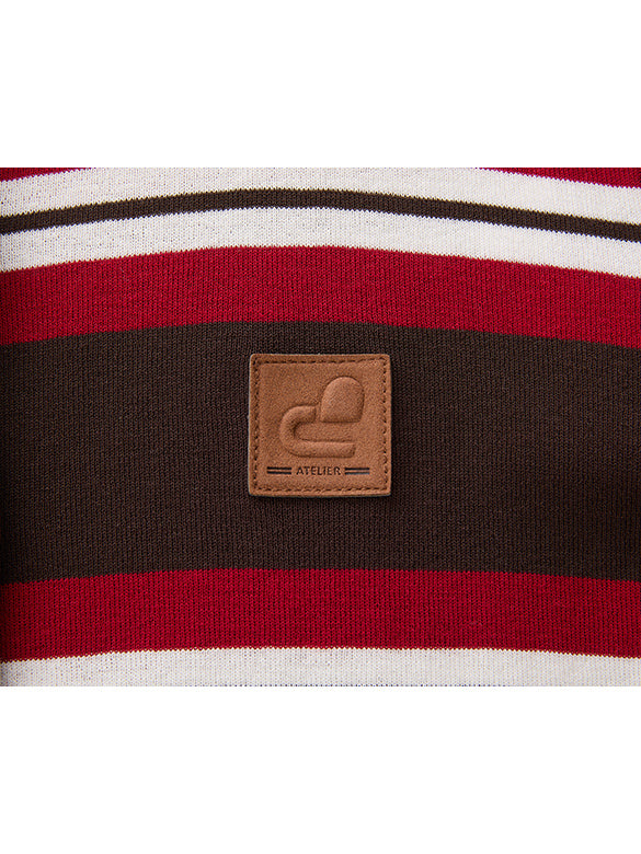 Retro-color Stripe Knit Cardigan