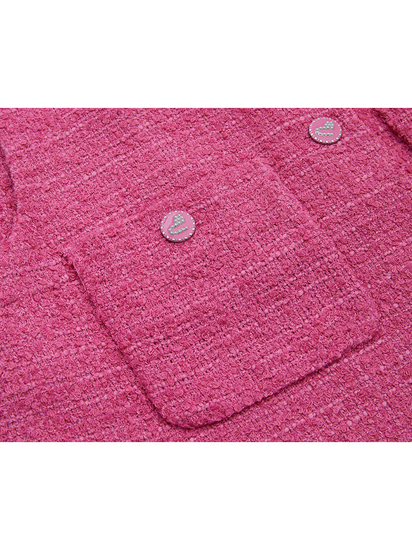 Pink Tweed Vest
