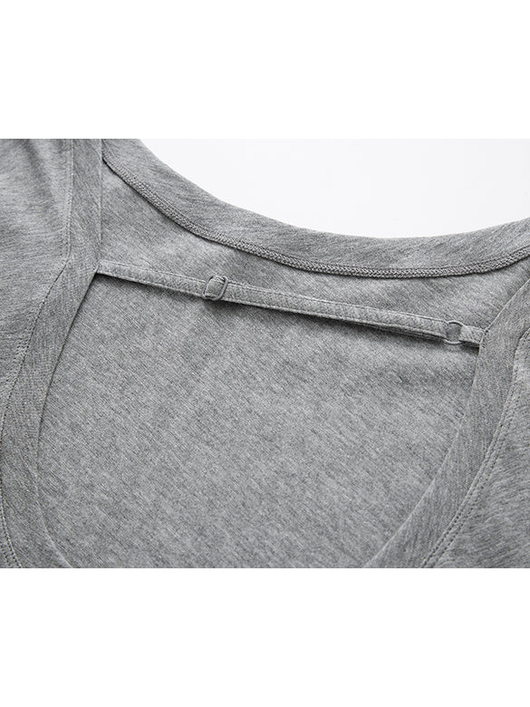 Back-side Design Long Sleeves T-shirt