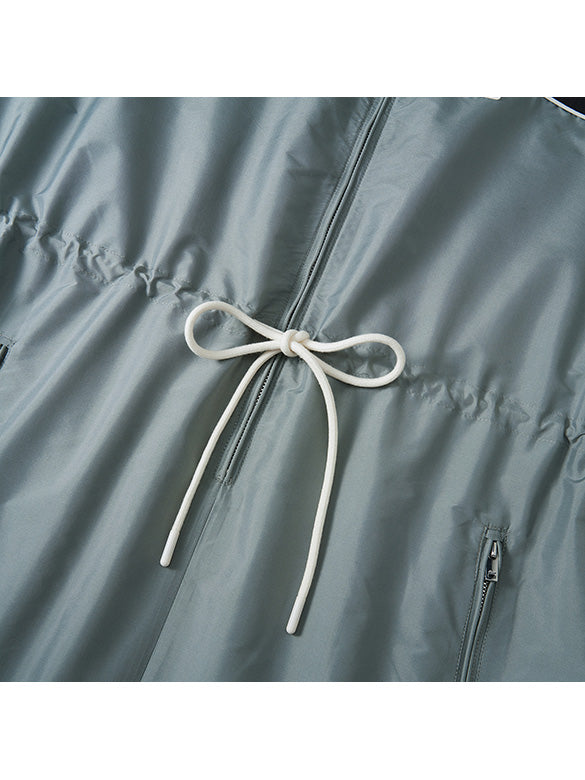 Bi-color Sporty Zipper Dress