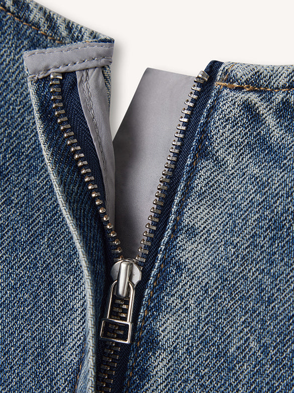 Sleeveless Denim Dress