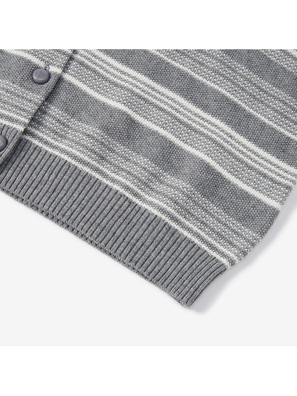 Random Pitch Stripe Polo Knit