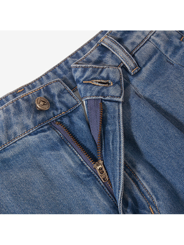 White Belted Denim Pants