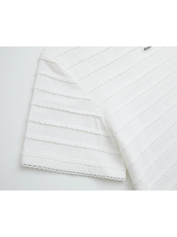 Frill Stripe Design T-shirt