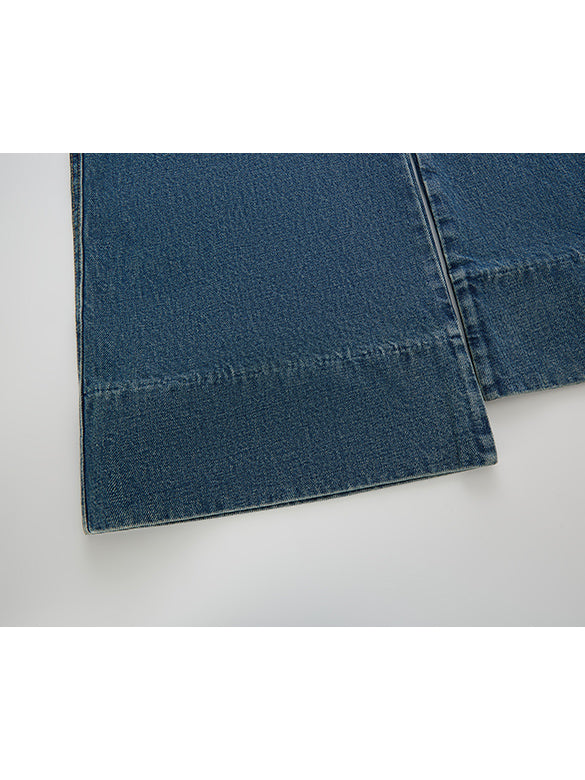 Hem Switch Flare Denim Pants