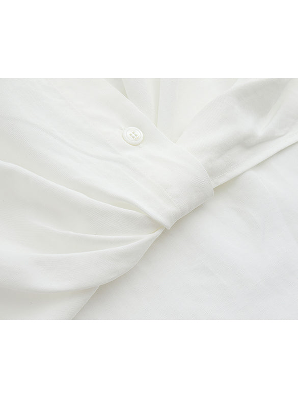 Waist Aperture Drape Shirt