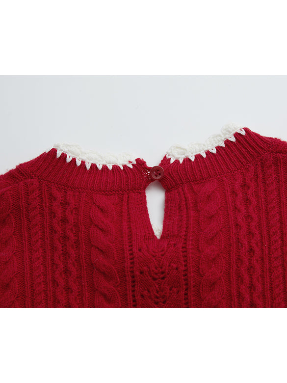 Bi-color Piping Knit