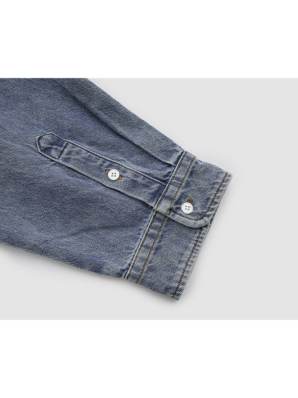 Waist Aperture Denim Shirt