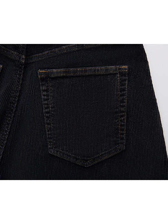 Belted Wide Corduroy Pants