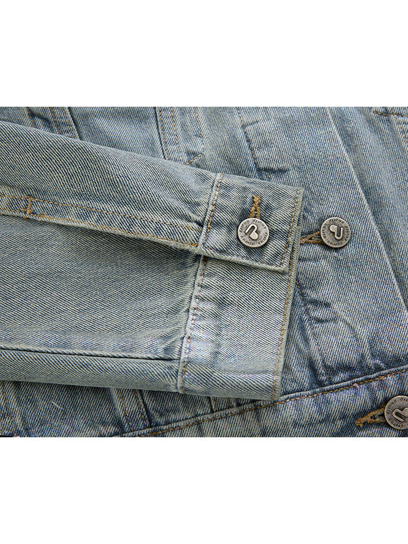 Foil Printed Denim Jacket