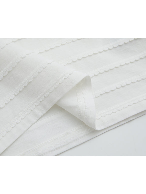 Frill Stripe Design T-shirt
