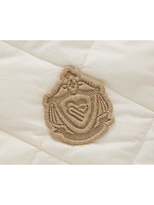 Corduroy Piping Monogram Down Jacket