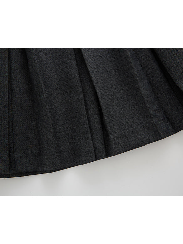 Pleats Belted Skirt