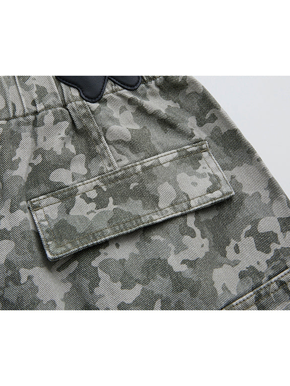 Camouflage Denim Cargo Pants
