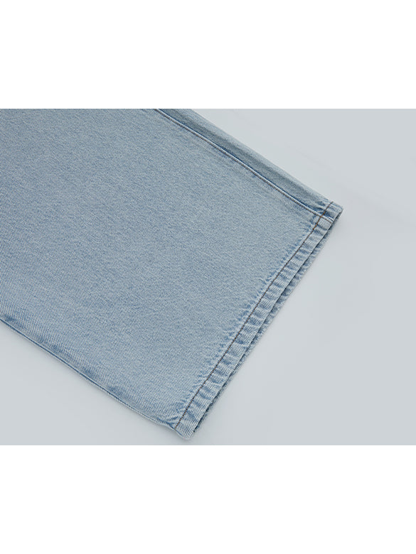 Butterfly Patch Clear Beads Denim Pants