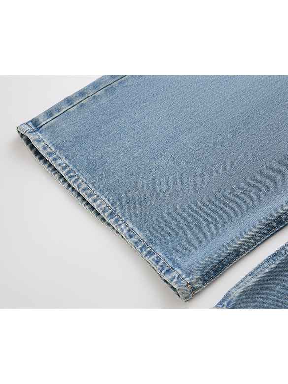 Belted Denim Pants