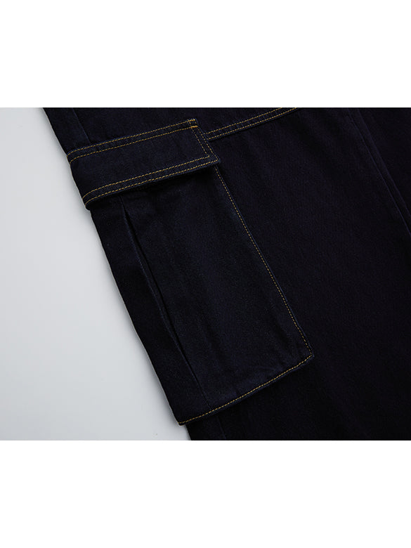 Rigid Denim Cargo Pants