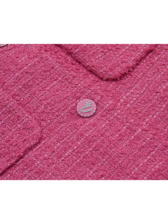 Pink Tweed Vest