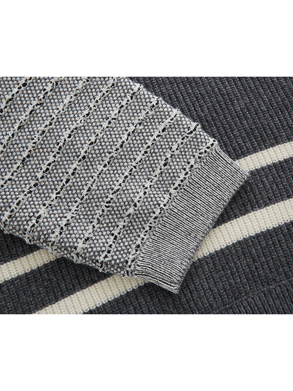Pattern Zipper Knit