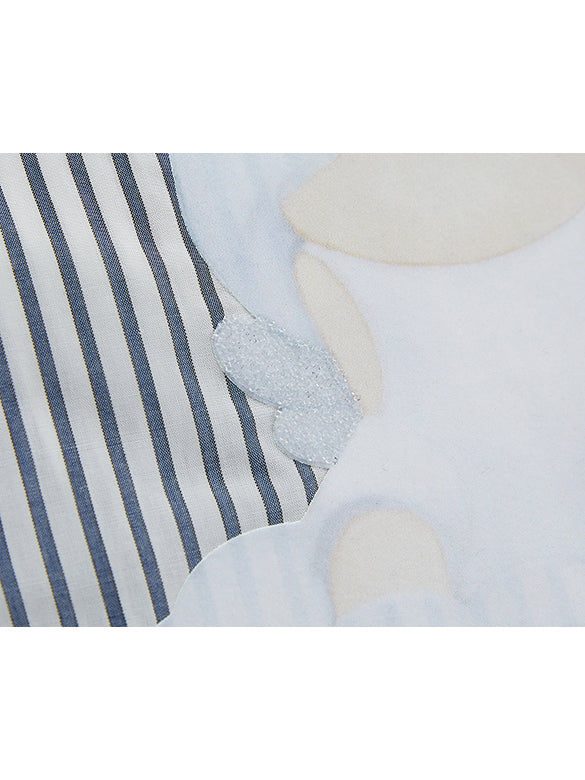 Printed Beads Stripe Shirt