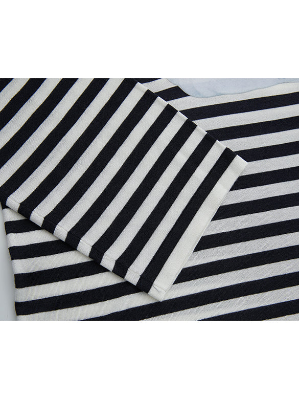 Printed Beads Stripe Knit