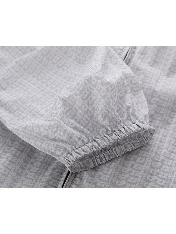 Monogram Pattern Sheer Blouson